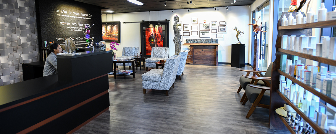 The lobby area of a regenerative medicine clinic